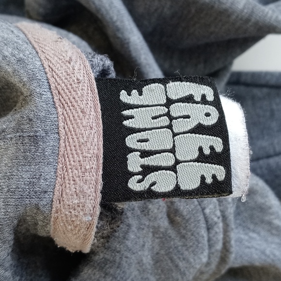 Jimi Hendrix Grey Long Sleeve Hoodie with Kangaroo Pocket M/L (Distressed) - Picture 2 of 9